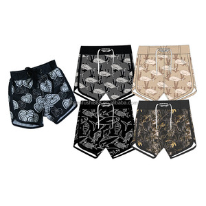 กางเกงขาสั้นเด็กชายลายฮาวายสำหรับฤดูร้อน ผ้าว่ายน้ำยืดหยุ่นสูง กางเกงขาสั้นเล่นเซิร์ฟสำหรับเด็กผู้ชาย - Product Image 1