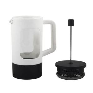 Cafetera Francesa de Vidrio de Borosilicato Grueso con Carcasa de Plástico, Capacidad de 0.35/0.8/1.0L - Product Image 3