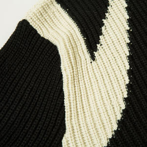 Cardigan en tricot décontracté pour homme avec logo personnalisé, respirant, anti-froissement, couleur contrastée, fermeture éclair, manches longues, laine/viscose - Product Image 5