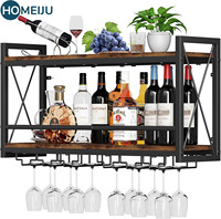 Support mural en bois pour table, porte-vin rouge, casier à vin