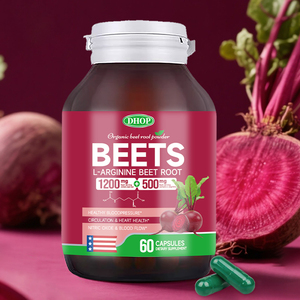 OEM Natürliche Blutfluss- & Energie-Unterstützung Rote-Bete-Wurzel 1200mg und L-Arginin 500mg Tagesformel - Product Image 4