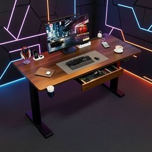Escritorio Eléctrico de Altura Ajustable con <span class=keywords><strong>Puerto</strong></span> USB, Escritorio para Trabajar de Pie o Sentado, para Oficina en Casa, Directo de Fábrica, Marco de Metal y Madera Sólida - Product Image 5