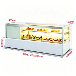 Réfrigérateur de présentation de gâteaux OEM ODM, vitrine pour desserts/pâtisseries/sushis, économie d'énergie, présentoir de gâteaux commercial de comptoir avec certification CE - Product Image 2