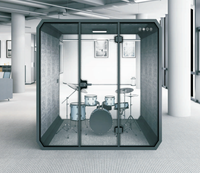 Cabine Acoustique Mobile Insonorisée pour Studio d'Enregistrement, Bureau, Centre Commercial, Salle de Percussion, Diffusion en Direct, KTV