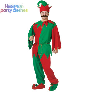 Costume d'elfe de Noël HESPER pour homme et femme, costume d'elfe rouge et vert pour couple - Product Image 3