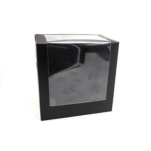 Rts Zwart Papieren Pakket Baseballpet Doos Hoed Kaartverpakking Met Doorzichtige Raamkap Geschenkdoos Verpakking - Product Image 3