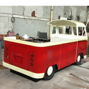 รถขายอาหาร Volkswagen T1 Bus ขนาด 4.8 เมตร สไตล์วินเทจคลาสสิก โครงสร้างสแตนเลส ใช้ภายในอาคาร พร้อมพื้นที่เตรียมอาหาร ประกอบง่าย - Product Image 2
