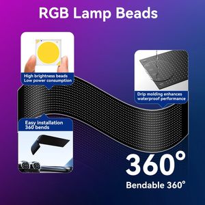 LED Sign 77x8in APP Control Scrolling Text Waterproof Flexible USB Powered for <b>Window</b> Display - Product Image 5