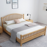 Hochwertige JY-B090 Full Size Massivholz Bett rahmen Kopfteil King Queen Size Plattform Bett Lamellen stütze Einfache Montage Lagerung