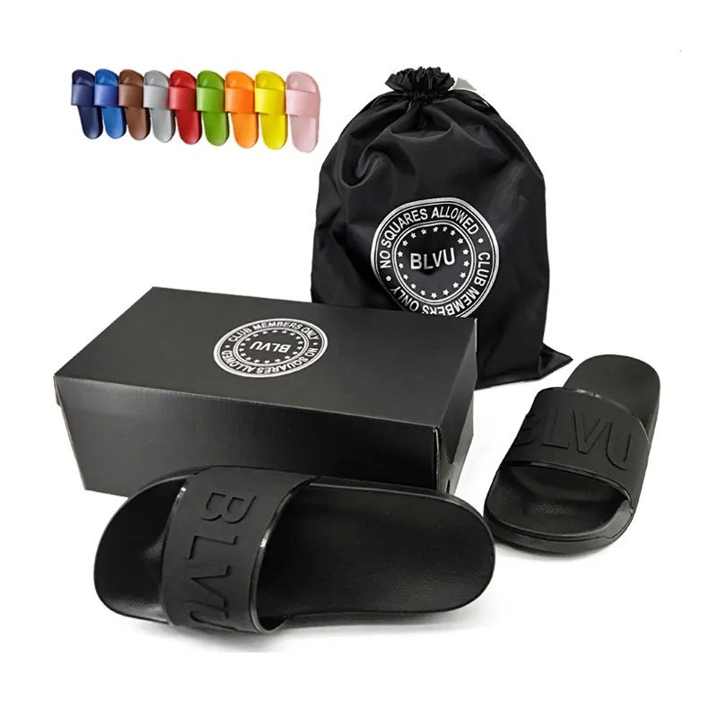 MYSEKER Custom logo Color Slide Sandal Etiqueta Emborrachoda Para Chinelos Latest Slippers Soles Luxury Private Label For Men