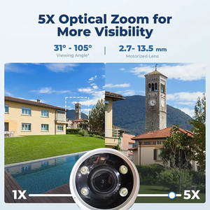 Camhipro <span class=keywords><strong>Camera</strong></span> vòm theo dõi tự động 5MP Zoom quang học 5x 2.4G 5G băng tần kép 4G an ninh 5g Wifi tích hợp còi báo động cho trang trại văn phòng tại nhà - Product Image 4