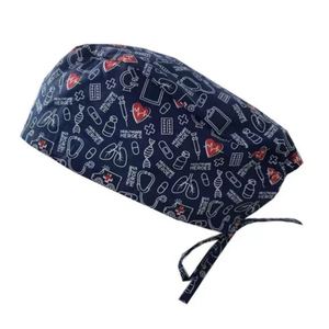 Adjustable Cotton Surgical <b>Scrub</b> <b>Caps</b> Heritage Pattern Design Healthcare Professionals for Doctors and Nurses - Product Image 3