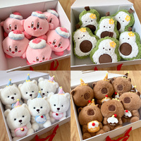 Fabrieksgroothandel Zachte PP Katoenen Vulling 8 inch Fruit Klauwautomaat Gevulde Poppen Kinder Cartoon Dieren Pluche Speelgoed