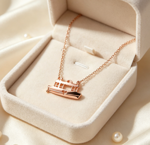 Collar Personalizado con Dibujo Animado de Barco <span class=keywords><strong>Crucero</strong></span> para Mujeres y Niñas, Cadena de Acero Inoxidable Chapada en Oro, Joyería de Moda, Colgante de Dibujos Animados - Product Image 4