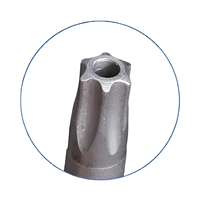 Kepala Obeng Baja LXD S2 1/4 50mm75mm100mm Bentuk Bunga Plum Heksagonal Enam Bintang Anti Maling dengan Lubang