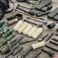 Cotons de nettoyage pour armes à feu .177/4.5mm, .22/5.5MM, .25/6.35MM, utilisés pour le nettoyage des armes à feu et la filtration par machine.