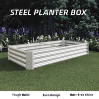 Bac à légumes surélevé modulaire en acier galvanisé Topstar TS8409 |   Kits de jardinières en métal pour l'extérieur, pour légumes et fleurs, style européen
