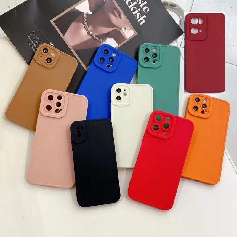Hot Selling Rubber Phone Cases For iPhone 14 Pro Max Silicone Case Camera Cover For iPhone 13 12 11 Pro XS Max Fundas