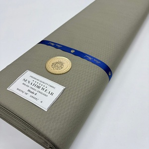 Tissu de <span class=keywords><strong>costume</strong></span> de haute qualité pour sénateur africain nigérian, couleur blanche, tissu pour hommes pour costumes et chemises, 5 yards pour vêtements de Dubaï - Product Image 4