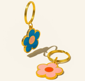 Custom Beautiful Daisy Metal Keychain Charm Sunflower Rose Flower Keychain As a Souvenir
