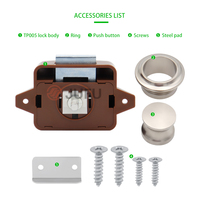 Kak-Kit de serrure à bouton poussoir, pour rv, Marine, en plastique, pour armoire, bateau, tiroir, prix d'usine