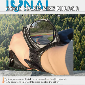 Espejo Retrovisor Ajustable de Plástico para Bicicleta de Montaña con Correa para Muñeca, Lente Convexa y Diseño Plegable - Product Image 2