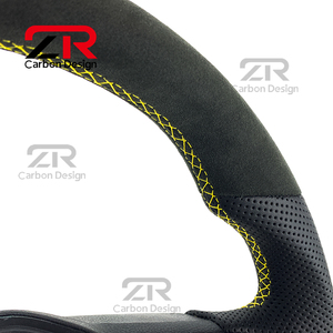 <span class=keywords><strong>Volante</strong></span> Deportivo de Cuero Perforado de Ante con Fibra de Carbono para Volkswagen ID3 ID7 VW Mk6 <span class=keywords><strong>Mk7</strong></span> Mk8 <span class=keywords><strong>gti</strong></span> Gtr Golf R-Line R CC POLO - Product Image 5