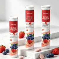 Premium Volwassen Fruit Smaak Multivitamine Vitamine C Zink Bruistabletten Supplement 30 Sachets/Verpakking voor Mannen Vrouwen Vitaliteit