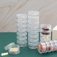Boîte à pilules portable PC, qualité alimentaire, étanche à l'humidité, design moderne brillant, multifonction, mini-séparateur hebdomadaire pour médicaments et capsules