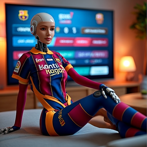 <span class=keywords><strong>Robot</strong></span> humanoïde intelligent avec des caractéristiques féminines, vêtu d'un pyjama <span class=keywords><strong>sexy</strong></span>, en tant que 'épouse' au lit. - Product Image 6