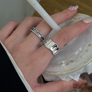Yinruitai S925 Sterling Silver Irregular <b>Open</b> <b>Ring</b> Women Korean Style Vintage Geometric Everyday Wear Jewelry - Product Image 1