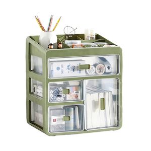 Hộ gia đình văn phòng tủ nhựa PP Máy tính để bàn trang điểm mỹ phẩm ngăn kéo container tổ chức Lưu trữ hộp thùng đặt nhiều lớp - Product Image 4