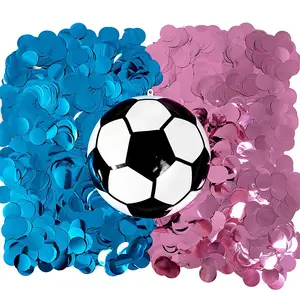 Pelota de fútbol en polvo para el interior del género, Kit de polvo azul y rosa para Baby Shower