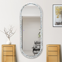 Miroir sur pied intelligent à écran tactile pleine longueur pour salon de coiffure, idéal pour la permanente et la coloration des cheveux, miroir diamant pour salon de coiffure