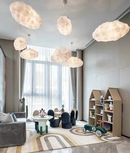 创意漂浮棉丝儿童房云白色吊灯吊灯云灯 - Product Image 3