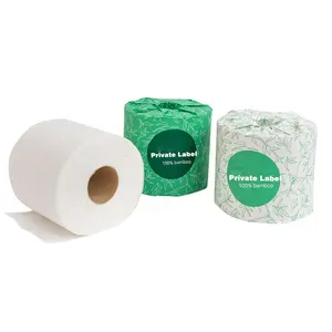 Lembut organik ramah lingkungan bersertifikasi OEM kustom murah 4 3 2 lapis tisu toilet bambu gulungan kertas toilet