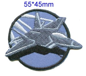 Màu Xanh Thêu Vá Máy Bay Tùy Chỉnh Không Có Tối Thiểu Phù Hiệu Sắt Trên Tùy Chỉnh Thêu Các Bản Vá Lỗi Phù Hiệu Cho Quần Áo - Product Image 2