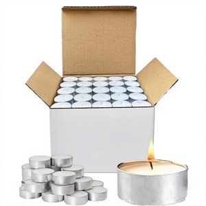Pure Natural Raw Organic Handmade Beeswax Tea Light Candles with Plastic <b>Cup</b> for Valentine's Day & Halloween Tea Light Candles - Product Image 2