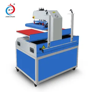 60*40 máquinas de prensa de calor de calentamiento dual láser completamente automáticas de lujo neumáticas de alta calidad para transferir ropa