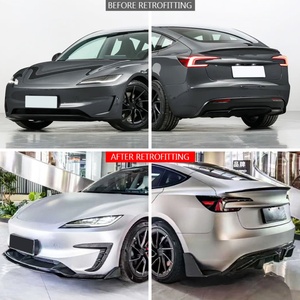 ชุดแต่งคาร์บอนไฟเบอร์ปี 2024-2025 สำหรับ Tesla Model 3 ประกอบด้วยลิ้นกันชนหน้า ลิ้นกันชนหลัง สเกิร์ตข้าง แบบ Bolt-On ติดตั้งง่าย ใช้ได้กับรุ่นอื่นๆ  ช่วยเพิ่มความสวยงามให้กับรถ - Product Image 2