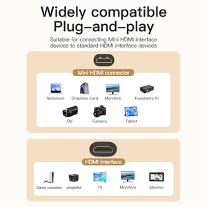 Câble Micro HDMI vers HDMI Mindpure 4K 60Hz 19+1 OFC blindé pour appareil photo <span class=keywords><strong>Sony</strong></span> A7R Canon EOS Nikon DSLR Raspberry Pi 5 tablette - Product Image 6