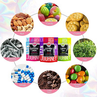 Sachet refermable découpé sur mesure avec impression personnalisée 3.5g 7g 14g 1lb, pochette Mylar anti-odeur à fond plat avec logo