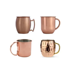 Moskow Mule Tembaga Mug Sublimasi Emas Hitam Tembaga Disepuh 350Ml 500Ml 600Ml Stainless Steel Mug Terukir Vodka Minum Mug