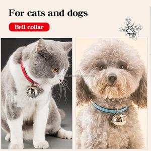 Collier pour chien et chat en cuir souple réglable et durable, prix d'usine, avec pointes, collier pour animaux de compagnie avec cloche, collier pour chien - Product Image 4