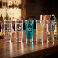 Mini verre à shot personnalisé avec logo, décalcomanie imprimée par sublimation, souvenir touristique, bord doré, pour expresso, petit cadeau de bar