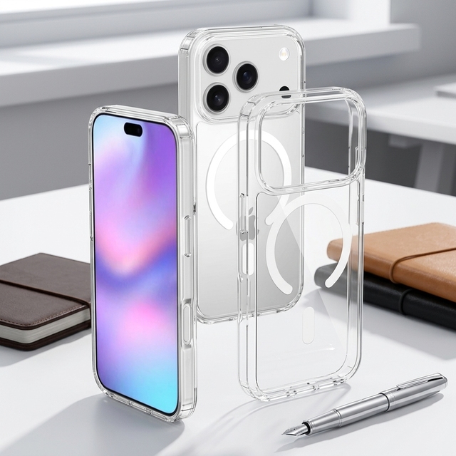 New Premium Transparent Anti-Yellow TPU+PC Magnetic Phone Case Compatible with iPhone 17 18promax Shockproof Clear Phone Cover