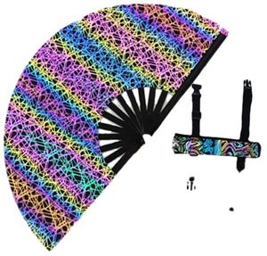 Éventail pliant Kung Fu 27 cm/33 cm en PVC avec film laser, pour performance, photographie, cadeaux, accessoires, artisanat, scène, fête, danse, 7 couleurs - Product Image 6