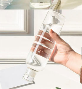 <span class=keywords><strong>IGlass</strong></span> de alta calidad 500/750ml marcador de tiempo transparente Drinkware botella de agua de jugo de moda escala de tiempo tapa de rosca para Tequila - Product Image 4