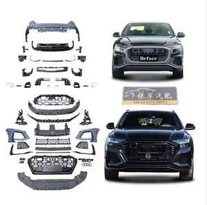 Para <span class=keywords><strong>2019</strong></span> + <span class=keywords><strong>Audi</strong></span> Q8 SQ8 Upgrade RSQ8 Bodykit Q8 Parachoques delantero de carbono Parachoques trasero Tubo de escape Parrilla de coche Difusor para piezas de coche - Product Image 1