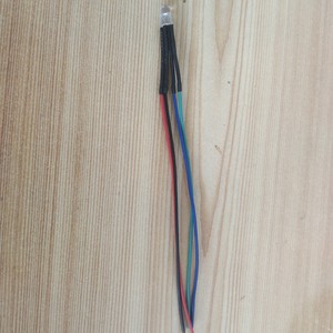 <span class=keywords><strong>Diode</strong></span> LED RGB 5 mm 12 V pré-câblée, ampoule ronde pré-câblée avec câble 4 broches de 20 cm, lampe indicatrice pour projets DIY - Product Image 1
